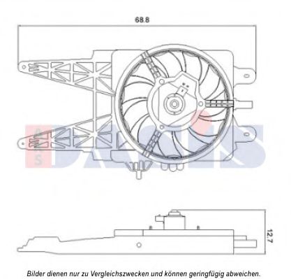 088068N Aks Dasis Вентилятор системи охолодження двигуна для Fiat Punto