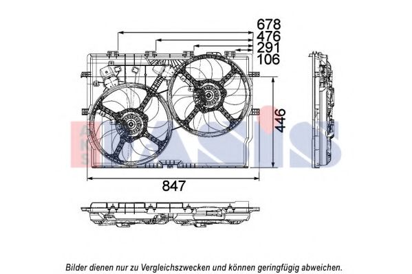 088117N Aks Dasis Вентилятор системы охлаждения двигателя для Fiat Ducato