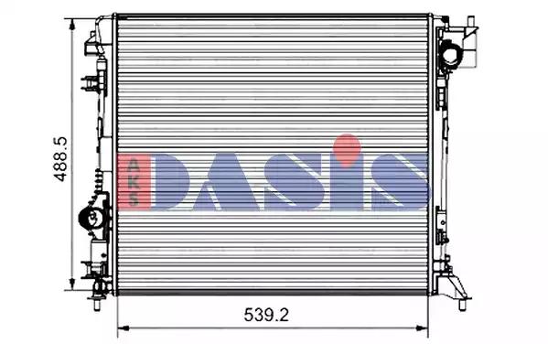 070191n Aks Dasis Радіатор охолодження двигуна