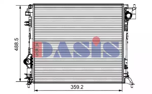 070192n Aks Dasis Радіатор охолодження двигуна