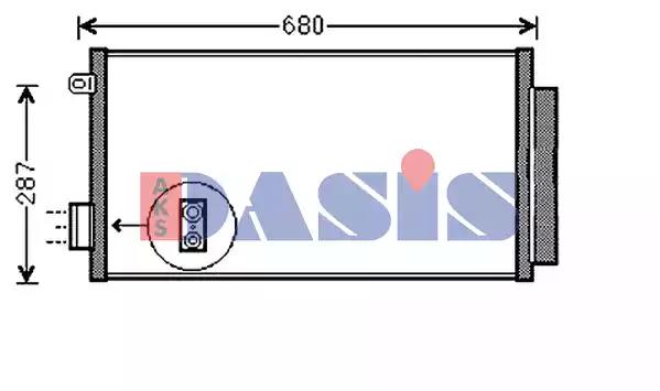 082054N Aks Dasis Радіатор кондиціонера для Fiat 500