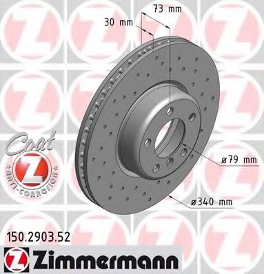 150.2903.52 Zimmermann Тормозной диск