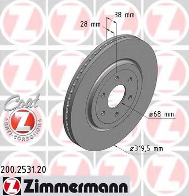 200.2531.20 Zimmermann Гальмівний диск