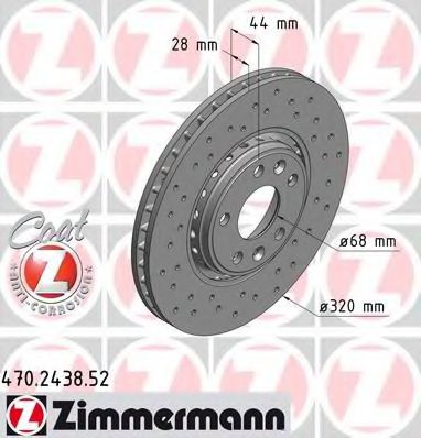 470.2438.52 Zimmermann Тормозной диск