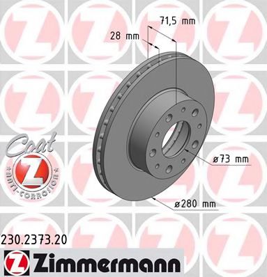 230.2373.20 Zimmermann Гальмівний диск