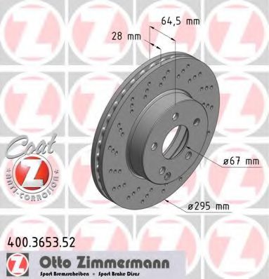 400.3653.52 Zimmermann Гальмівний диск