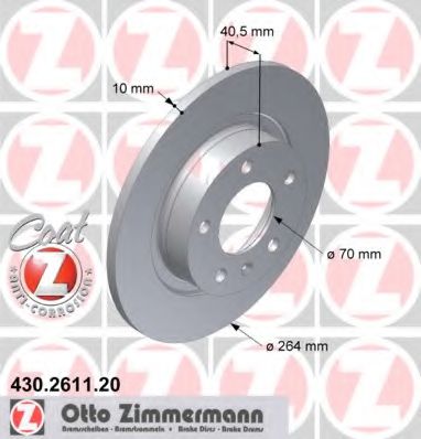 430.2611.20 Zimmermann Тормозной диск