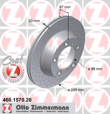 460.1570.20 Zimmermann Тормозной диск
