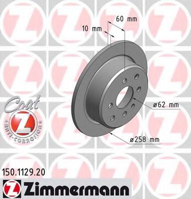 150.1129.20 Zimmermann Гальмівний диск для BMW 3 Series