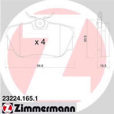 23224.165.1 Zimmermann Тормозные колодки для Volkswagen Transporter