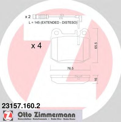 23157.160.2 Zimmermann Гальмівні колодки для Mercedes M-Class