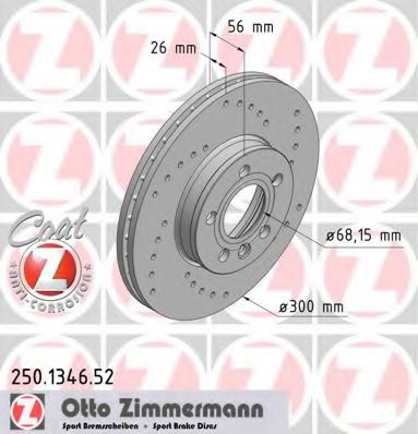 250.1346.52 Zimmermann Гальмівний диск