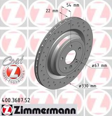 400.3687.52 Zimmermann Гальмівний диск