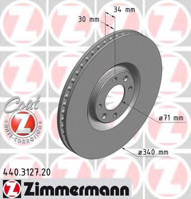 440.3127.20 Zimmermann Гальмівний диск