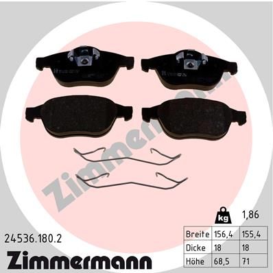 245361802 Zimmermann Тормозные колодки