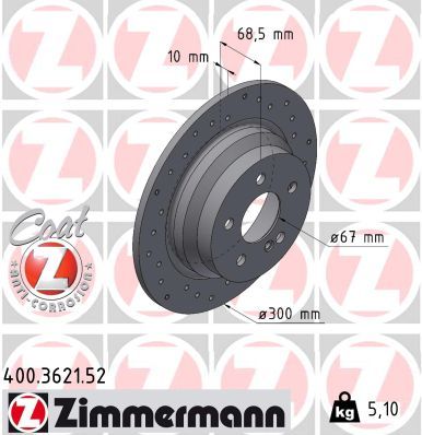 400362152 Zimmermann Гальмівний диск