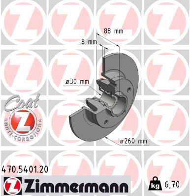 470540120 Zimmermann Гальмівний диск
