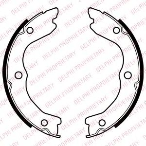 LS2038 Delphi Колодки ручника для Nissan X-Trail
