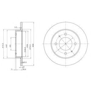 BG3070 Delphi Тормозной диск