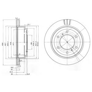 BG3813 Delphi Гальмівний диск для Mitsubishi Pajero