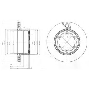 BG9015 Delphi Гальмівний диск
