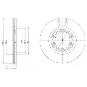 BG3559 Delphi Гальмівний диск