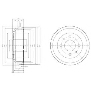 BF519 Delphi Тормозной барабан для Hyundai Accent