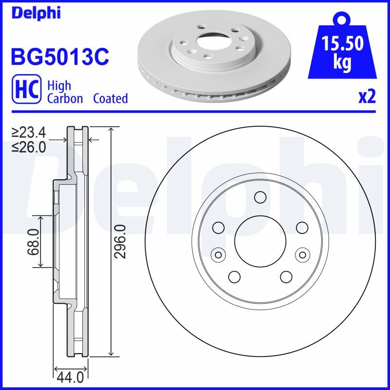 bg5013c Delphi Гальмівний диск