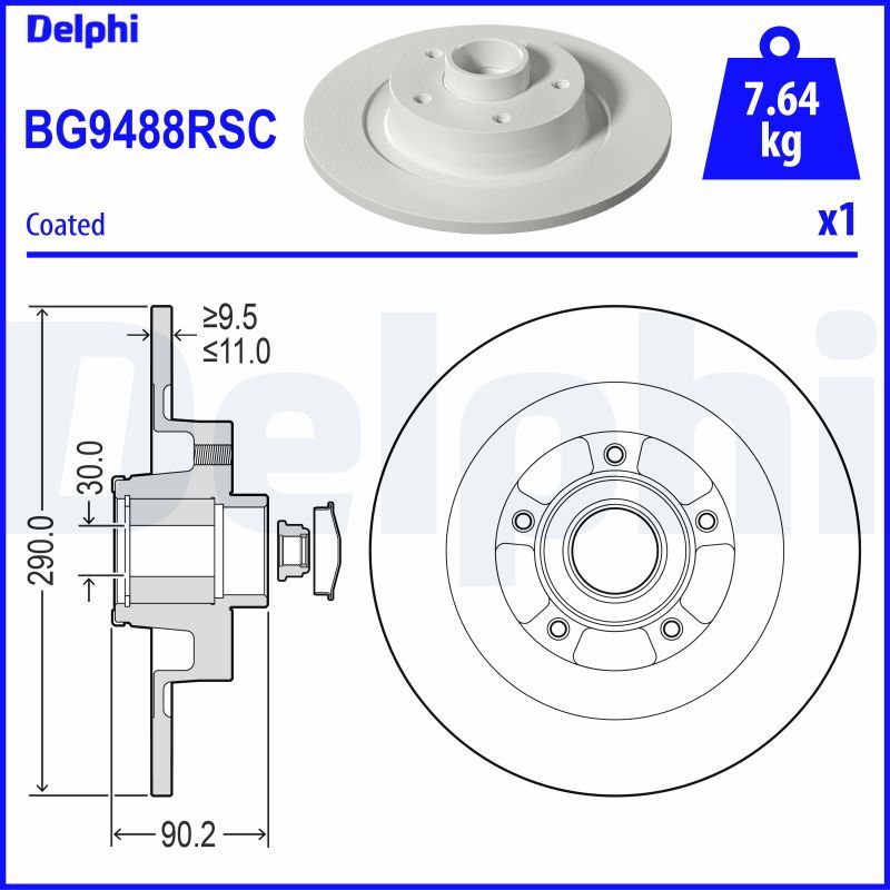 bg9488rsc Delphi Гальмівний диск