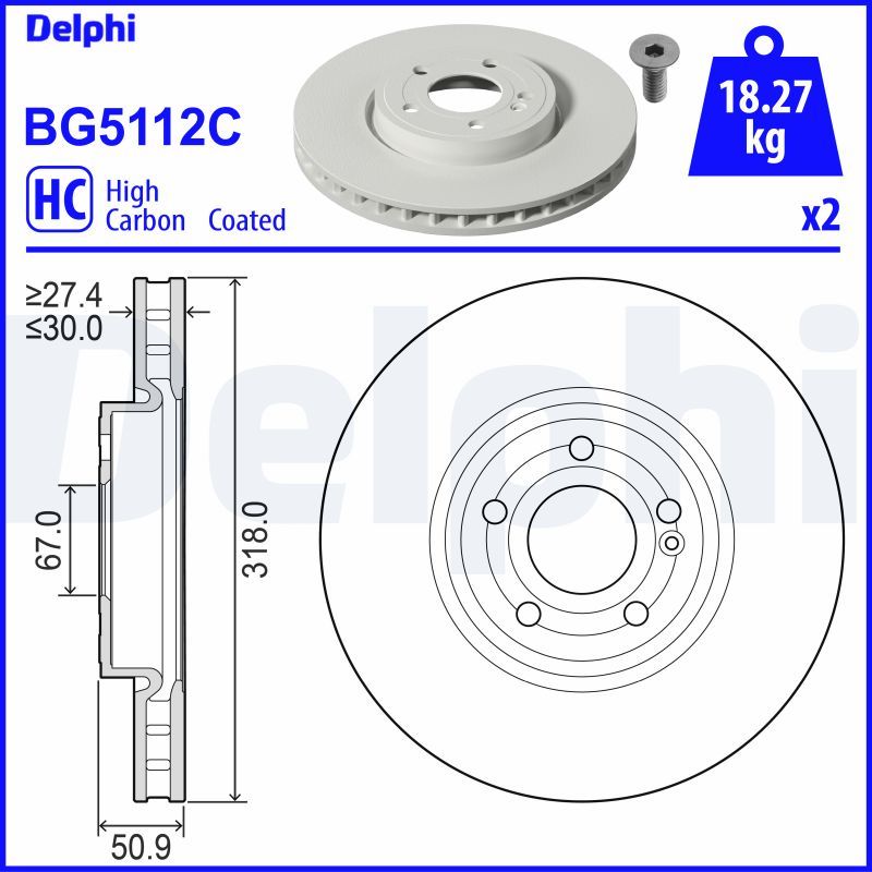 bg5112c Delphi Тормозной диск