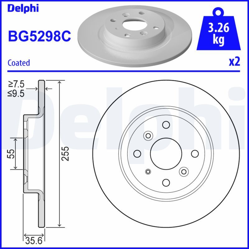 bg5298c Delphi Тормозной диск