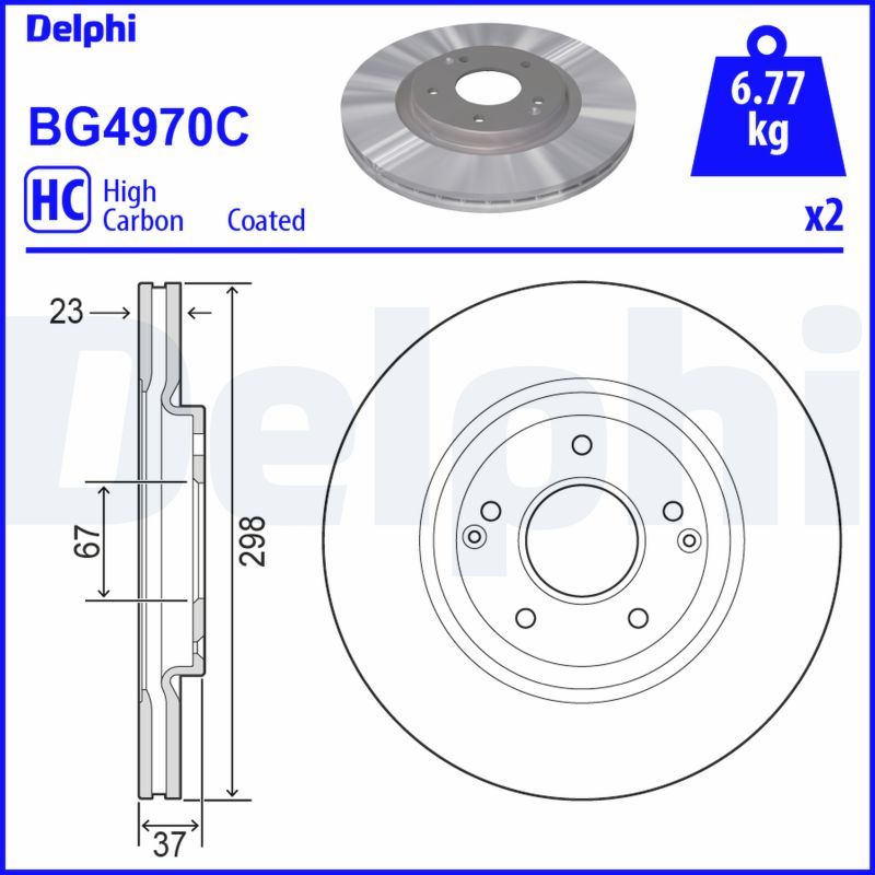bg4970c Delphi Тормозной диск