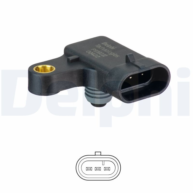 ps10222 Delphi Датчик давления наддува