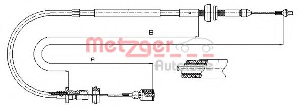 10.0861 Metzger Тросик газу