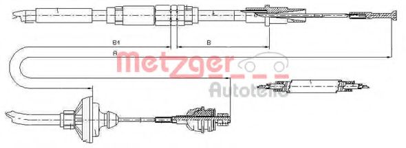 10.3149 Metzger Трос зчеплення для Volkswagen Transporter