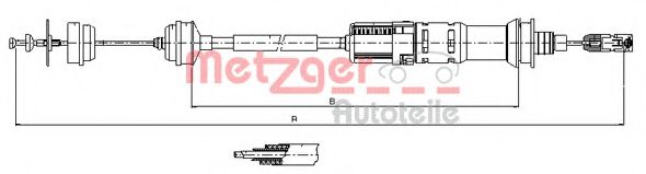 11.3923 Metzger Трос зчеплення