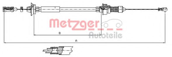 1173.7 Metzger Тросик газу