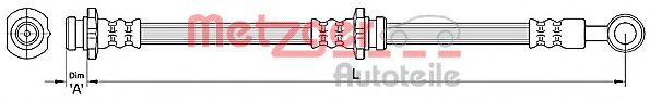 4110386 Metzger Тормозной шланг для Nissan Almera