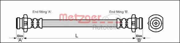 Гальмівний шланг Metzger 4111976 для Nissan Micra