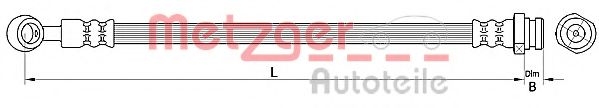 4110671 Metzger Тормозной шланг