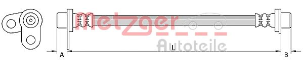4110747 Metzger Гальмівний шланг