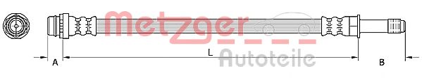 4110798 Metzger Гальмівний шланг