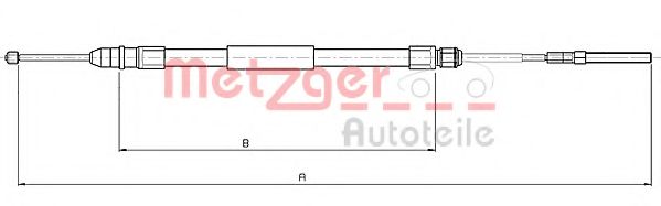 10.4136 Metzger Трос ручного гальма для BMW 3 Series