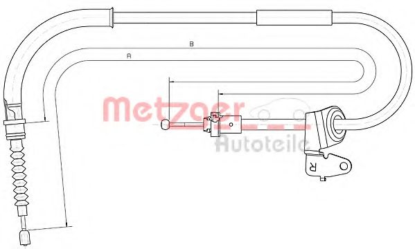 10.4304 Metzger Трос ручного гальма для MINI Cooper