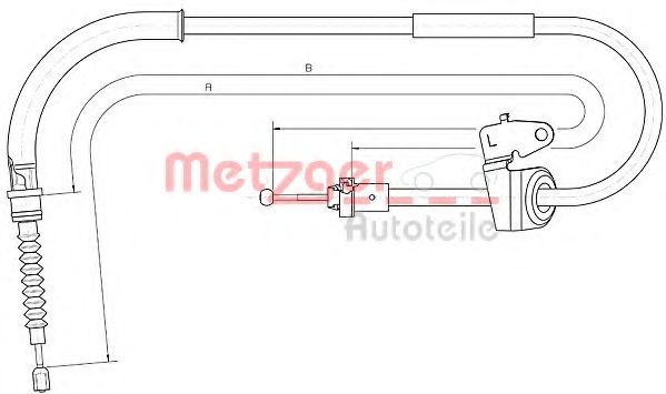 10.4305 Metzger Трос ручного тормоза для MINI Cooper