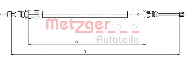 10.4663 Metzger Трос ручного гальма для Citroen C4 Picasso