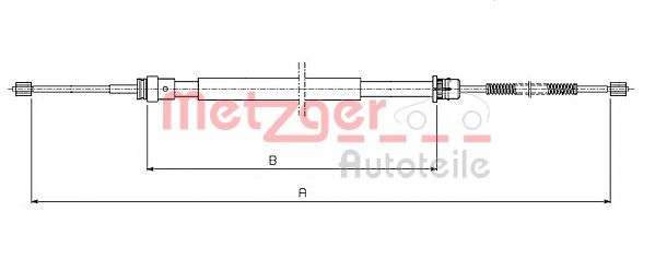 10.6541 Metzger Трос ручного гальма для Renault Twingo