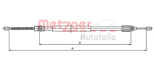 10.6542 Metzger Трос ручного гальма для Renault Twingo