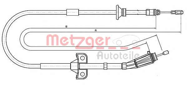 10.8189 Metzger Трос ручного гальма