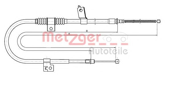 17.2291 Metzger Трос ручного гальма